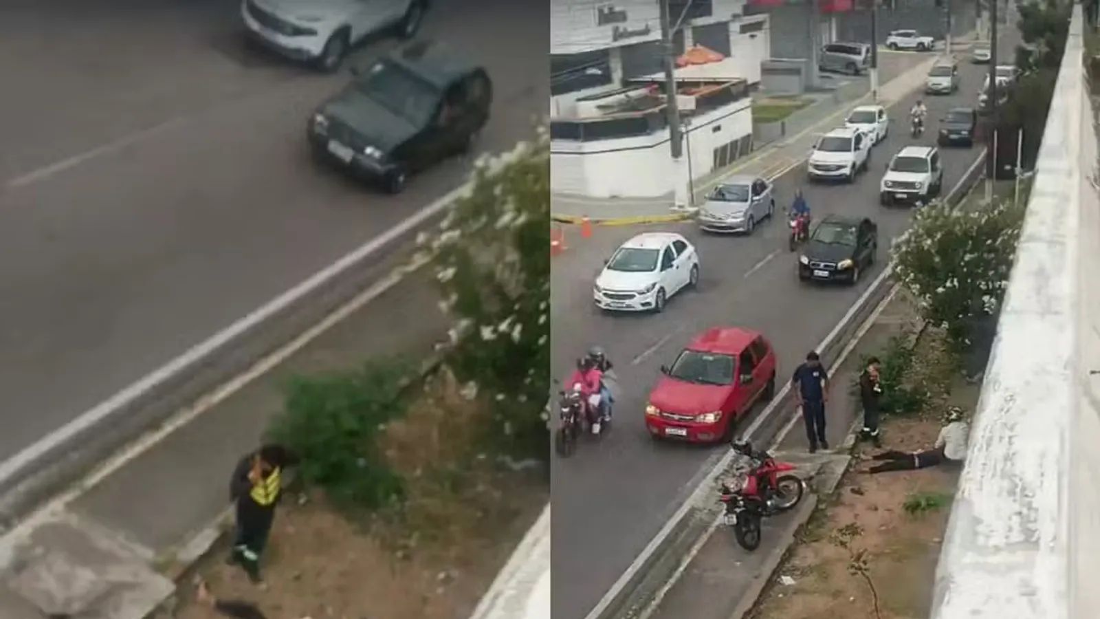 Motociclista cai de cima de viaduto na BR-101, em Natal