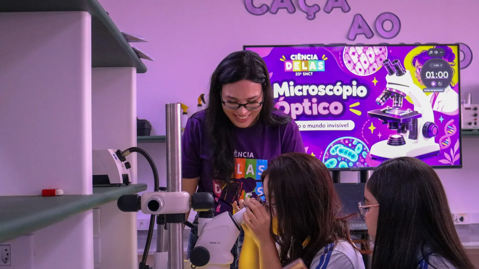 Primeiro dia de Feira de Ciências e Mostras Científicas do ISD reúne 150 estudantes de escolas públicas no IIN-ELS, em Macaíba