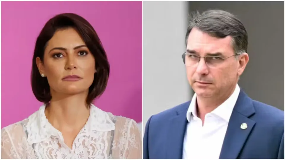 Após atrito com Flávio, Michelle nega ‘briga’ e diz que vão ‘trabalhar juntos’ nas eleições