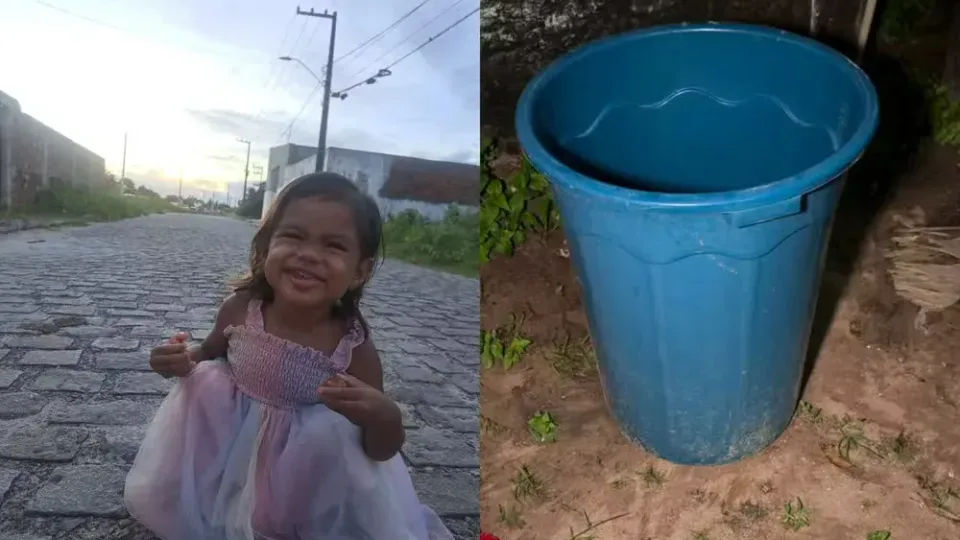 Menina de 2 anos morre afogada após cair em balde no quintal de casa em Natal