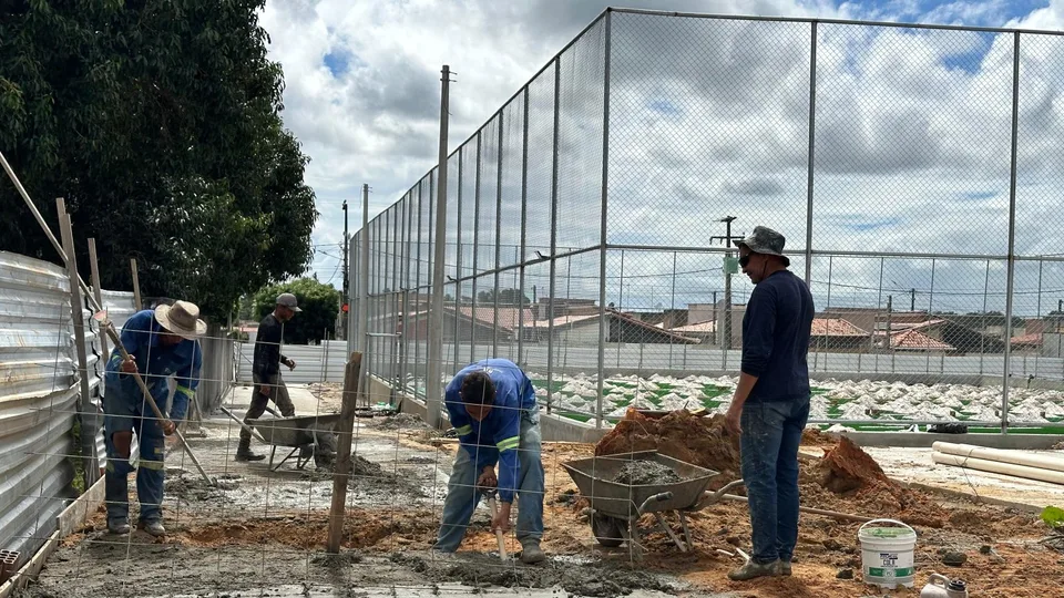 Obras do Complexo Esportivo da Vila São José avançam e reforçam investimento em esporte e lazer
