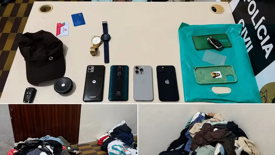PM prende quatro suspeitos de furtar 251 peças de roupas de shopping em Natal