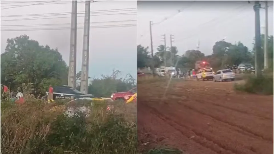Casal morre e criança fica ferida após carro bater em poste na RN-064, em Ceará-Mirim