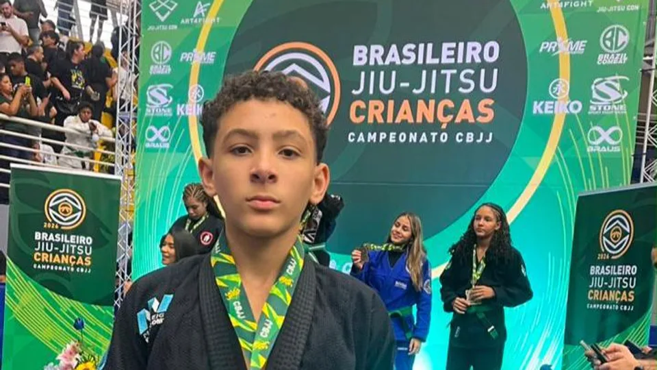 Atleta macaibense Samuel Pitbull Kidd conquista tricampeonato brasileiro de jiu-jitsu crianças em São Paulo
