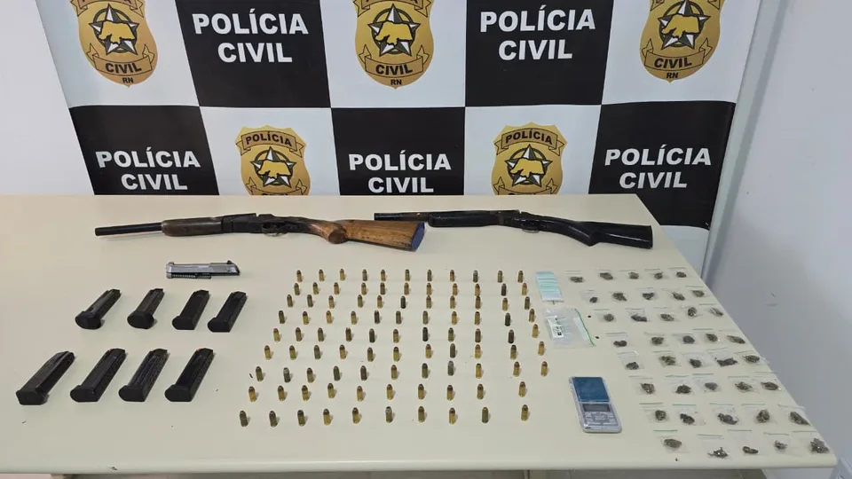 Polícia Civil apreende adolescente por ato infracional análogo ao tráfico de drogas e localiza armas e munições em Parnamirim