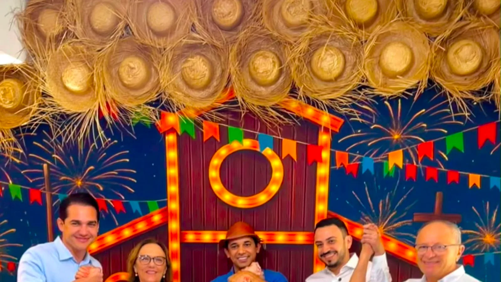 Kleber Rodrigues participa de ato que oficializa apoio do prefeito de Santo Antônio a Allyson Bezerra