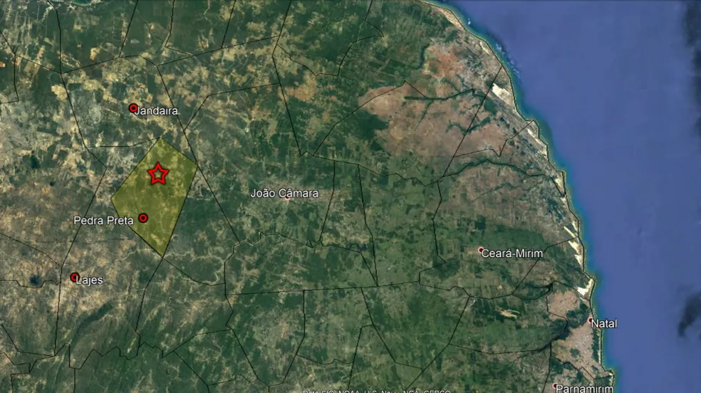 Região de Touros pode ter sido o epicentro do tremor de terra sentido em  várias regiões do RN - Senadinho