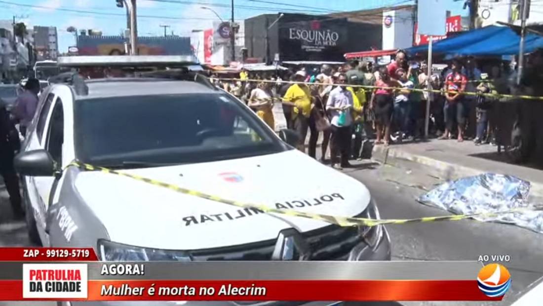 Mulher é assassinada a tiros no meio da rua no Alecrim, em Natal; suspeito  é preso - Senadinho